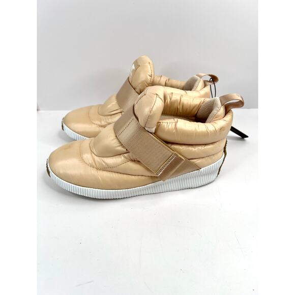 Sorel Size 8.5 Out N About Puffy Boot High Top Sneaker Waterproof Tan Blush NWT - Picture 7 of 13